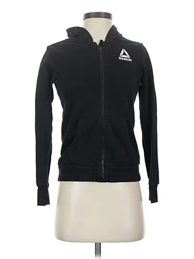 Pre-owned Reebok Zip Up Hoodie In Black