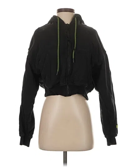 Pre-owned Reebok Zip Up Hoodie In Black