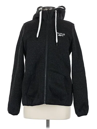 Pre-owned Reebok Zip Up Hoodie In Black
