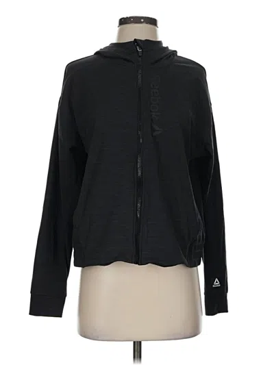 Pre-owned Reebok Zip Up Hoodie In Black