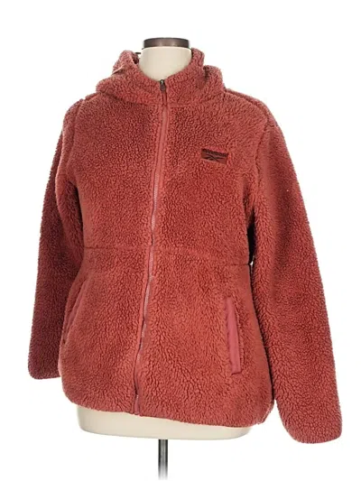 Pre-owned Reebok Zip Up Hoodie In Burgundy
