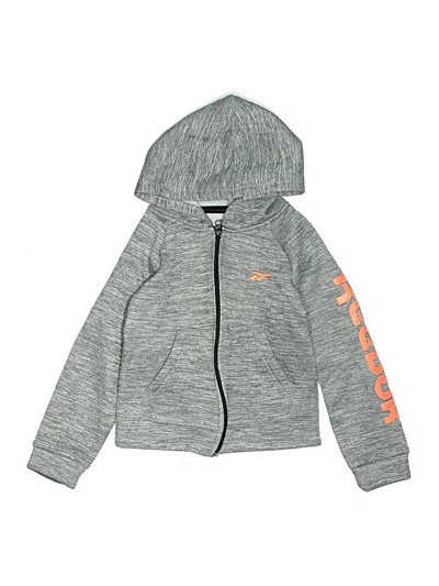 Pre-owned Reebok Kids' Zip Up Hoodie In Gray