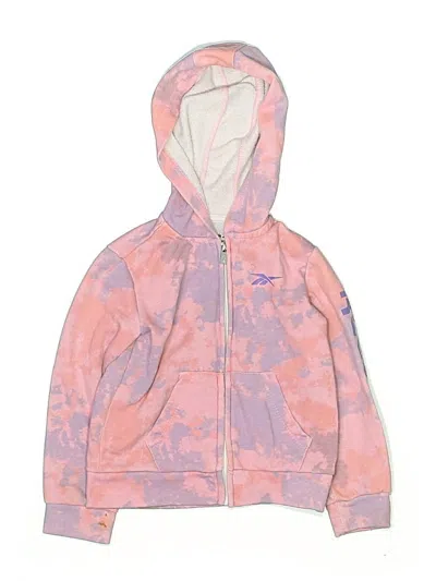 Pre-owned Reebok Kids' Zip Up Hoodie In Pink