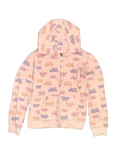 Pre-owned Reebok Kids' Zip Up Hoodie In Pink