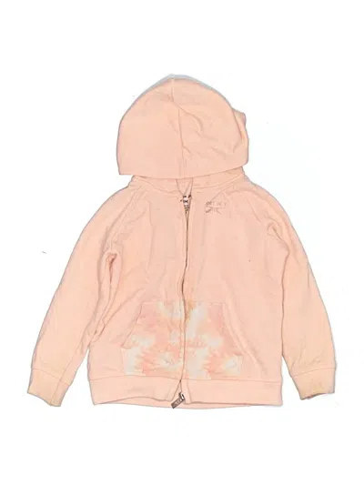 Pre-owned Reebok Kids' Zip Up Hoodie In Pink