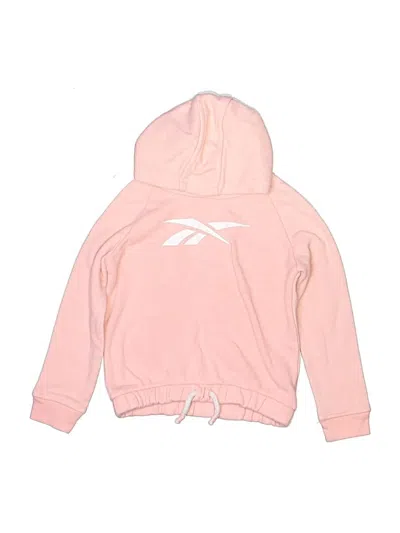 Pre-owned Reebok Kids' Zip Up Hoodie In Pink