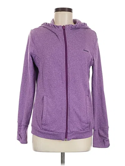 Pre-owned Reebok Zip Up Hoodie In Purple