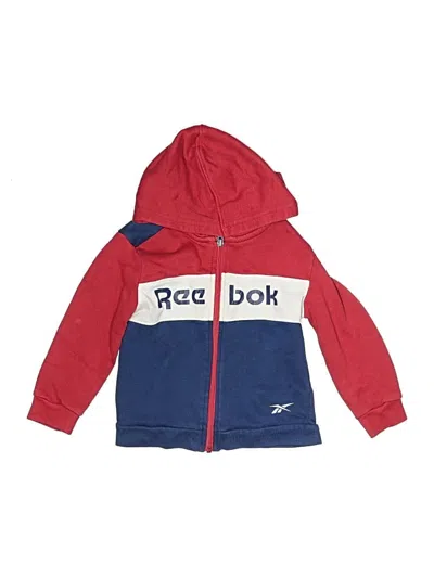 Pre-owned Reebok Kids' Zip Up Hoodie In Red