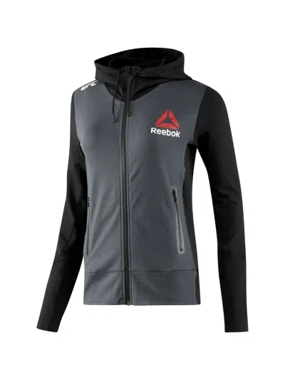 Reebok Zipped Hood Performance Jacket In Gray