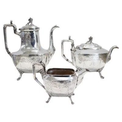 Pre-owned Reed & Barton 19th Century American Silver Plate Tea And Coffee Set Mark