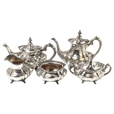 Pre-owned Reed & Barton A Reed And Barton Sterling 5pc Tea Set Service In Silver