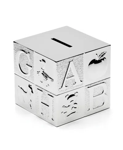 Reed & Barton Abc Collection Coin Bank, 2.8" In Gray