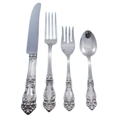 Pre-owned Reed & Barton Amaryllis By  Sterling Silver Flatware Set 8 Service 35 Pcs Dinner