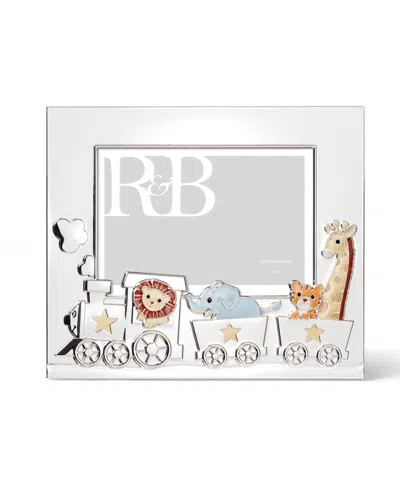 Reed & Barton Animal Train Silverplate 5x7 Photo Frame In Multi