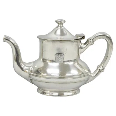 Pre-owned Reed & Barton Antique Pennsylvania Railroad Prr  Small Silver Plated Teapot