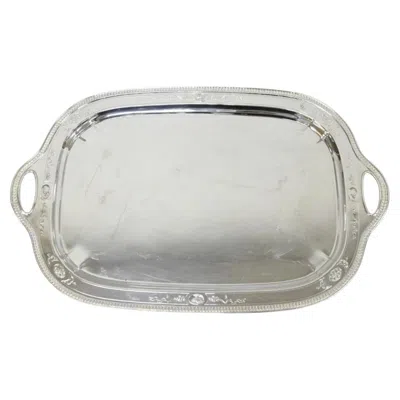 Pre-owned Reed & Barton Antique  04072 English Edwardian Silver Plater Serving Platter Tray