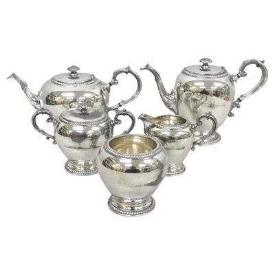 Pre-owned Reed & Barton Antique  4090 Silver Plated Victorian Tea Service - 5 Pc Set