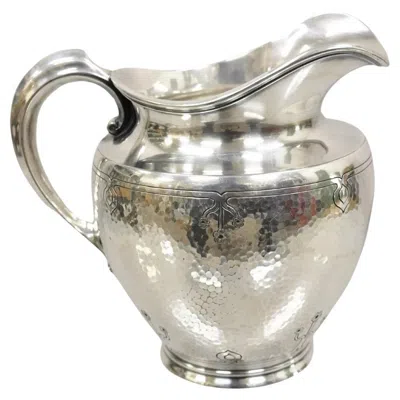 Pre-owned Reed & Barton Antique  5470 1/2 Arts & Crafts Silver Plated Water Pitcher