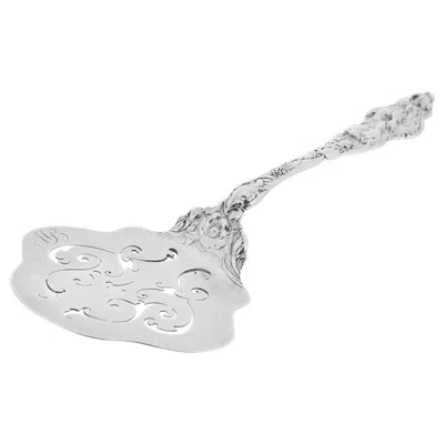 Pre-owned Reed & Barton Antique  'le Six Fleurs' Sterling Silver 9-inch Waffle Server