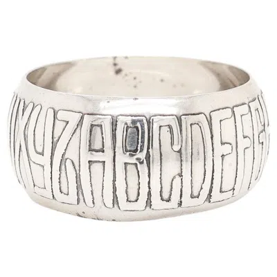 Pre-owned Reed & Barton Antique  Sterling Silver N662 Alphabet Napkin Ring In Sand