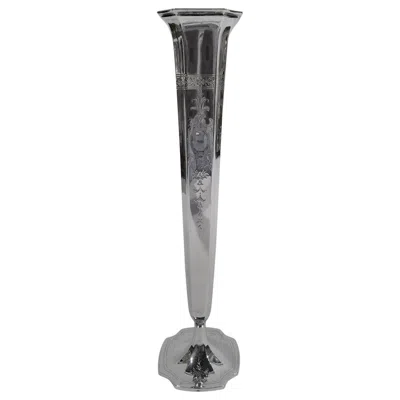 Pre-owned Reed & Barton Antique  Tall Edwardian Sterling Silver Vase