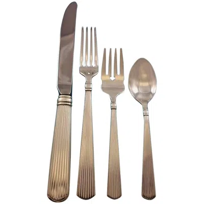 Pre-owned Reed & Barton Ashmont By Reed And Barton Sterling Silver Flatware Set 12 Service 49 Pcs Dinner In Brown
