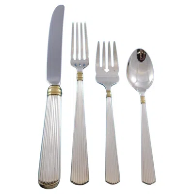 Pre-owned Reed & Barton Ashmont Gold By  Sterling Silver Flatware Set Service 39 Pcs Dinner