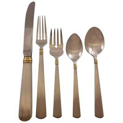 Pre-owned Reed & Barton Ashmont Gold By  Sterling Silver Flatware Set Service 56 Pcs Dinner