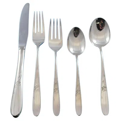 Pre-owned Reed & Barton Autumn Leaves By  Sterling Silver Flatware Set 12 Service 65 Pcs