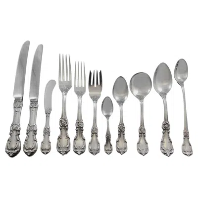 Pre-owned Reed & Barton Burgundy By  Sterling Silver Flatware Set 12 Service 150 Pcs Dinner In Red