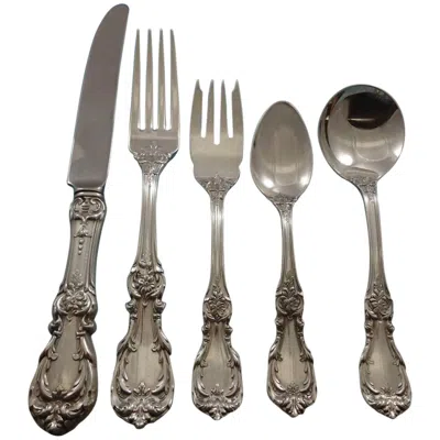Pre-owned Reed & Barton Burgundy By  Sterling Silver Flatware Set 12 Service Dinner 65 Pcs In Red