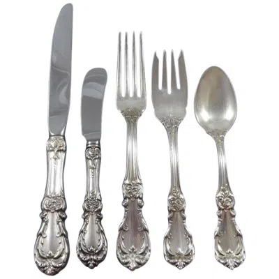 Pre-owned Reed & Barton Burgundy By  Sterling Silver Flatware Set 12 Service Lunch 60 Pcs In Red