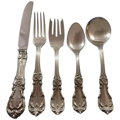 Pre-owned Reed & Barton Burgundy By  Sterling Silver Flatware Set 12 Service Lunch 60 Pcs In Red
