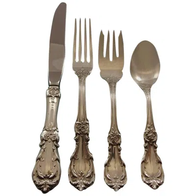 Pre-owned Reed & Barton Burgundy By Reed And Barton Sterling Silver Flatware Set For 8 Service 36 Pieces In Red
