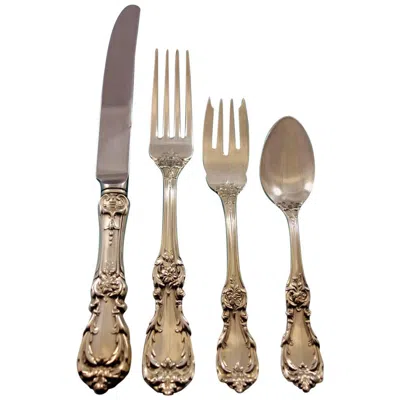 Pre-owned Reed & Barton Burgundy By  Sterling Silver Flatware Set Service 32 Pcs Dinner In Red