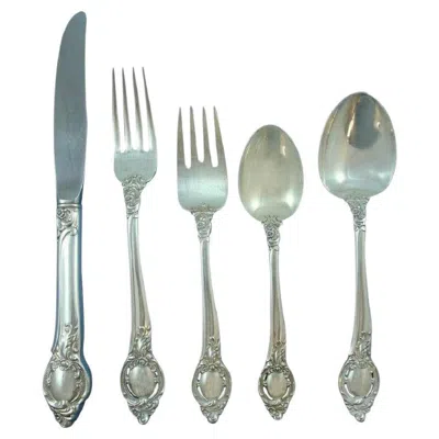 Pre-owned Reed & Barton Cameo By  Sterling Silver Flatware Set For 12 Service 62 Pieces