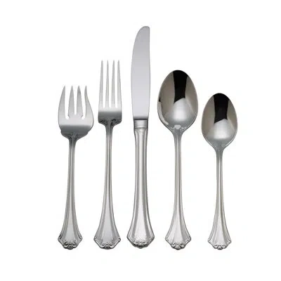 Reed & Barton Country French 5 Piece 18/10 Stainless Steel Flatware Set, Service For 1