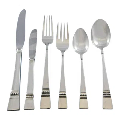 Pre-owned Reed & Barton Diadem By Reed And Barton Sterling Silver Flatware Set For 12 Service 79 Pieces