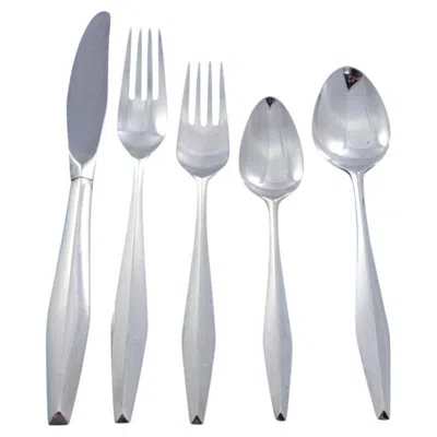 Pre-owned Reed & Barton Diamond By Reed And Barton Sterling Silver Flatware Set For 18 Service 99 Pcs