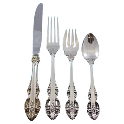 Pre-owned Reed & Barton El Greco By Reed And Barton Sterling Silver Flatware Service For 12 Set 52 Pcs