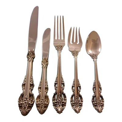 Pre-owned Reed & Barton El Greco By  Sterling Silver Flatware Service For 12 Set 65 Pieces In Black