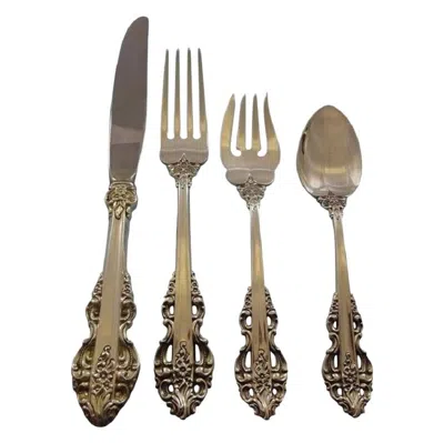 Pre-owned Reed & Barton El Greco By Reed And Barton Sterling Silver Flatware Service For 8 Set 39 Pieces In Brown