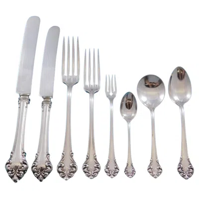 Pre-owned Reed & Barton Elegante By  Sterling Silver Flatware Set 12 Service 102 Pcs Dinner
