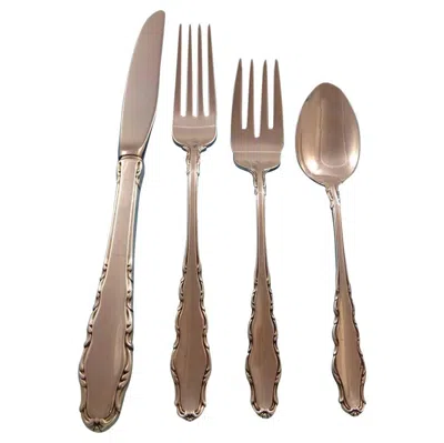 Pre-owned Reed & Barton English Provincial  Sterling Silver Flatware Set 12 Service 54 Pcs In Brown