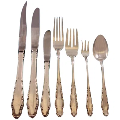 Pre-owned Reed & Barton English Provincial  Sterling Silver Flatware Set 8 Service 67 Pcs In Brown