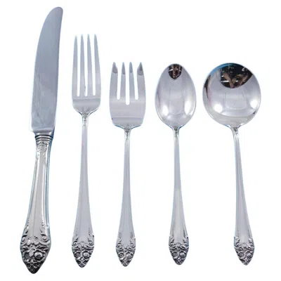 Pre-owned Reed & Barton Fragrance By  Sterling Silver Flatware Set For 12 Service 60 Pieces