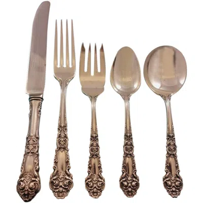 Pre-owned Reed & Barton French Renaissance By  Sterling Silver Flatware Set 8 Service 40 Pc In Brown