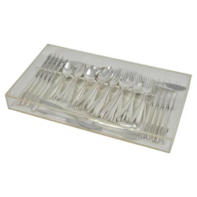 Pre-owned Reed & Barton Gio Ponti Diamond Flatware, Service For Twelve In Silver