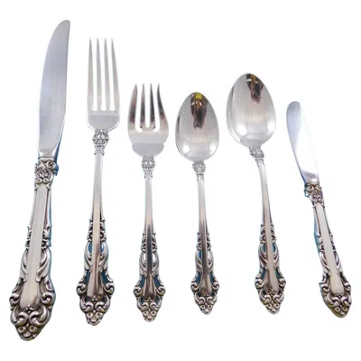 Pre-owned Reed & Barton Grande Renaissance  Sterling Silver Flatware Set Service 83p Dinner