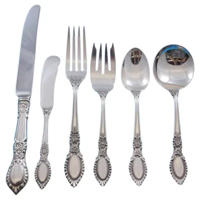 Pre-owned Reed & Barton Guildhall By Reed And Barton Sterling Silver Flatware Set 12 Service 76 Pieces